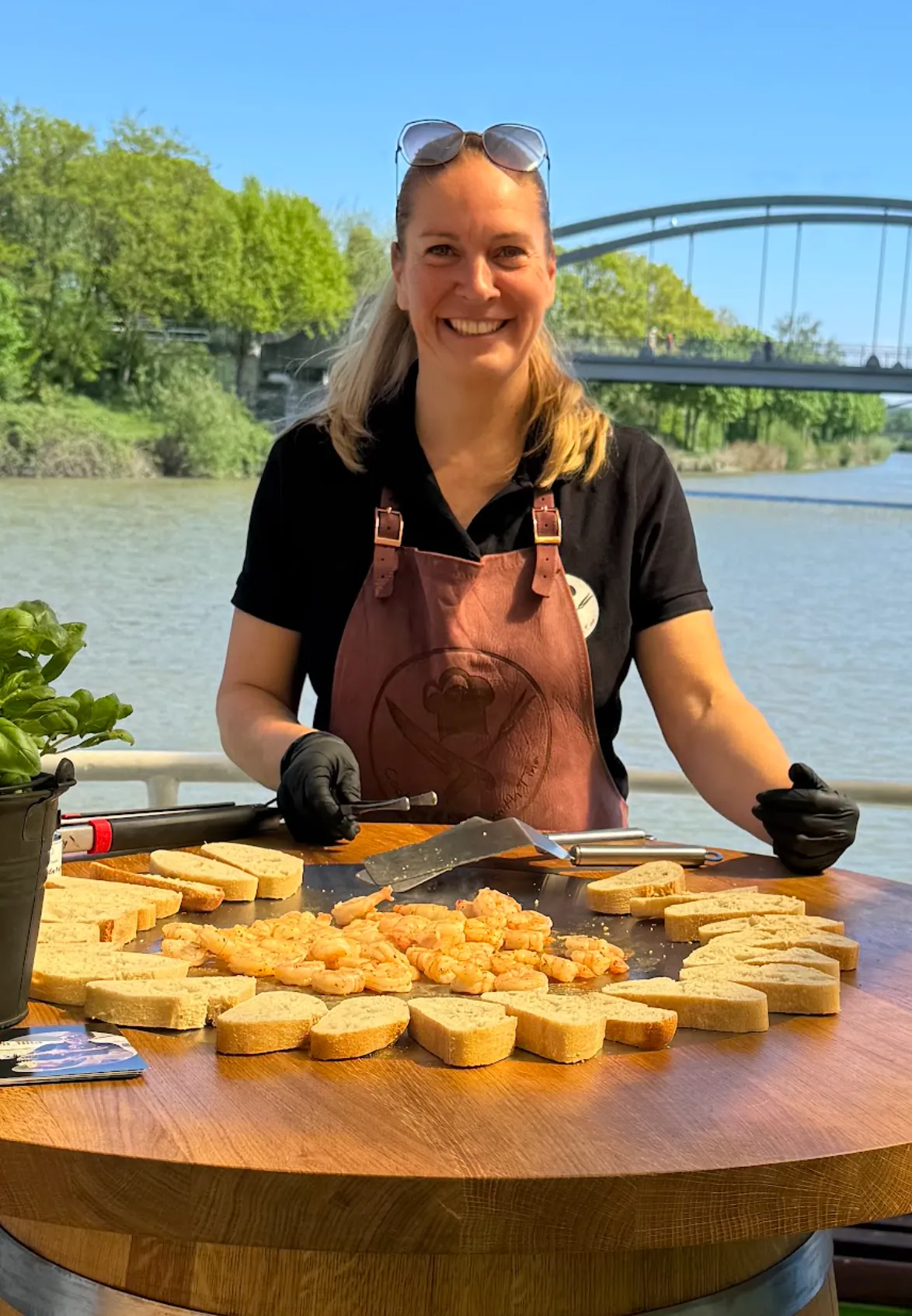 Tina bei einem Grill-Event